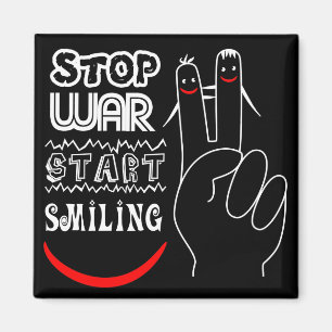 Imã Pare a Guerra Comece Sorriso Sinal de Paz Desenho