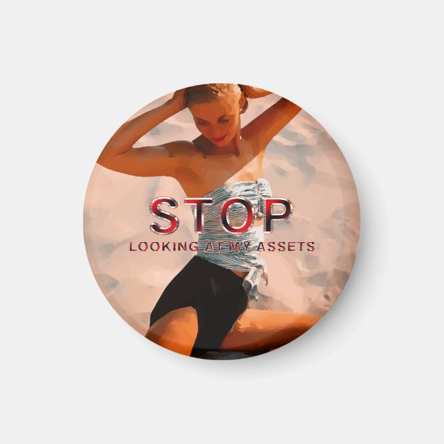 Imã Pare de olhar para meus ativos TEE (Frente)