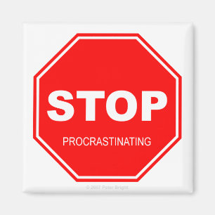 Imã Pare de procrastinar - ímã