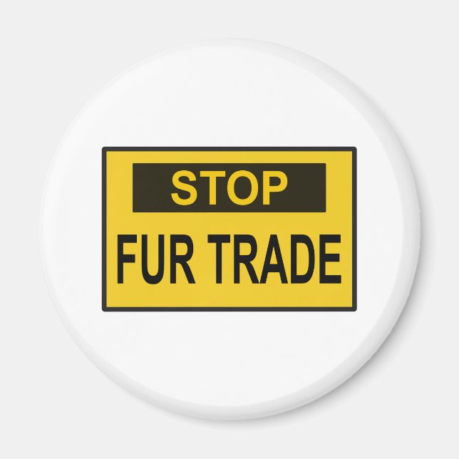 Imã Pare o Comércio de Peles Sinal amarelo (Frente)