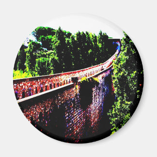 Imã parede da ponte psicodélica Girona, Espanha