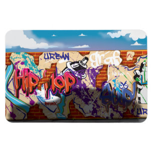 Ímã Parede de Grafite Hip Hop Urbano.