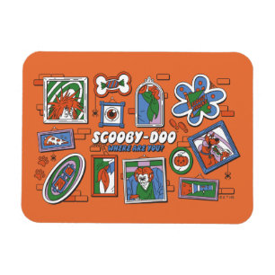 Ímã Parede de Quadros de Halloween do Scooby-Doo