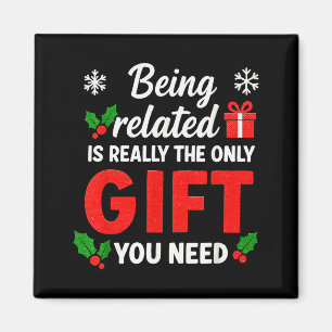 Imã Parentesco Comigo Piada de Natal Família Xmas Blus