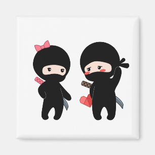 Imã Pares de Ninja, um menino e uma menina