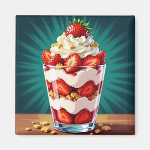 Imã Parfait de Morango, Granola e Creme Chantilly
