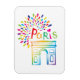 Ímã Paris França | Arc de Triomphe | Neon Design (Vertical)