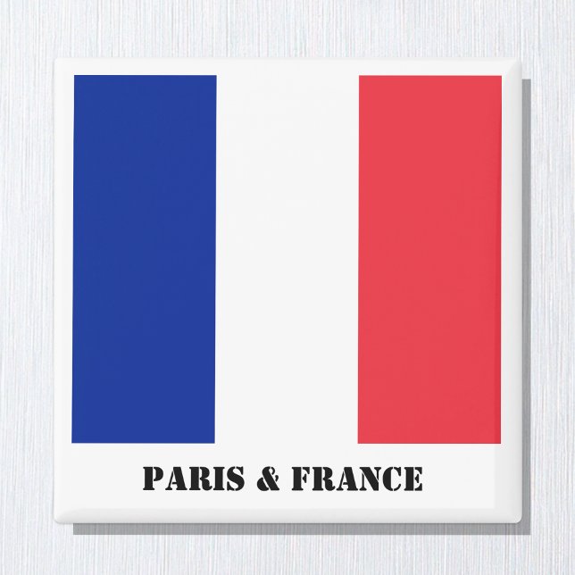 Imã Paris & França, Bandeira francesa Magnet (Criador carregado)