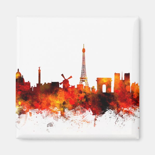 Imã Paris França Skyline (Frente)