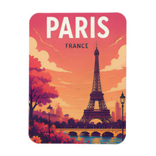 Ímã Paris França Torre Eiffel Vistas da Cidade Românti