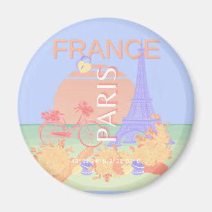 Imã Paris, França, Viagem, Arte, Pré-Disquete, Pastel,
