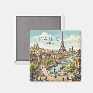 Imã Paris França Viagem Arte Vintage