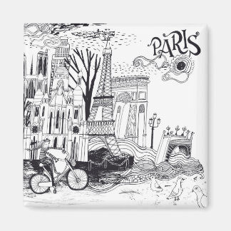 Imã Paris France Doodle