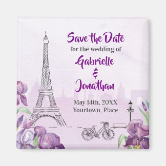 Imã Paris Purple Iris French Salvar a data