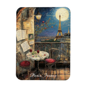 Ímã Paris Romântica França Ilustração Torre Eiffel