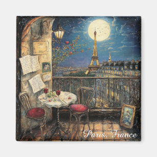 Imã Paris Romântica França Ilustração Torre Eiffel