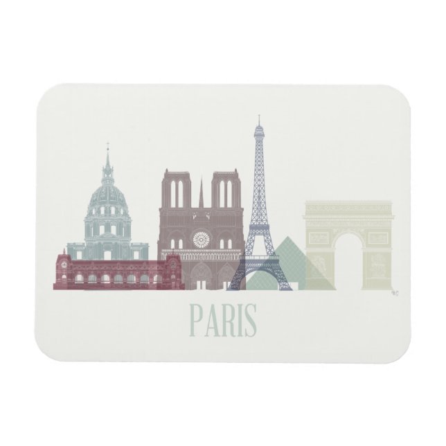 Ímã Paris Skyline (Horizontal)