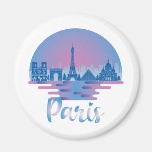 Imã Paris Skyline - França Viagem