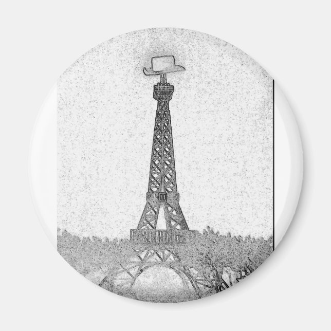 Imã Paris, Texas Eiffel Tower Drawing (Frente)