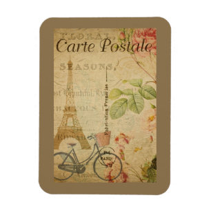 Ímã Parisiense Vintage com Torre Eiffel