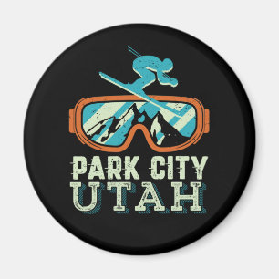 Imã Park City Utah Retro Skining Snowboard