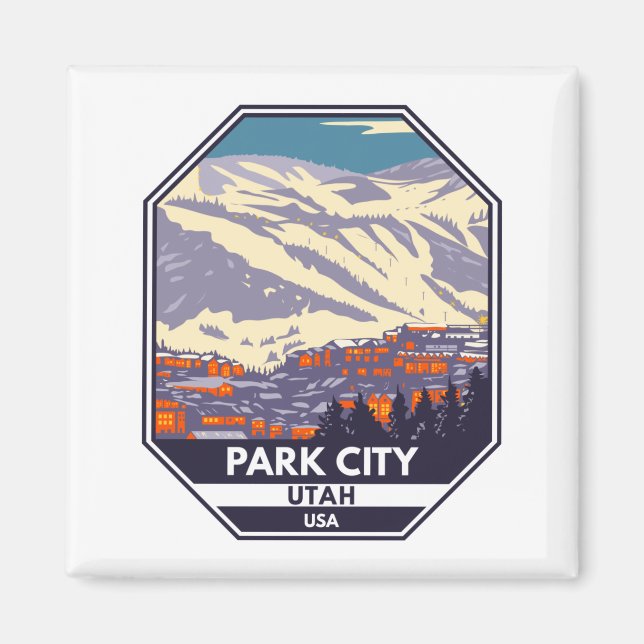 Imã Park City Utah Winter Area Emblem (Frente)