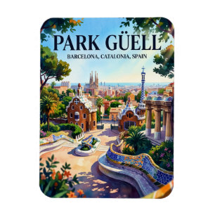 Ímã Park Güell, Barcelona, Catalunha, Espanha Espanha
