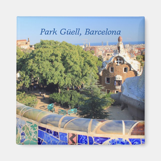 Imã Park Güell Barcelona Viagem Magnet (Frente)