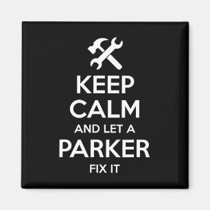 Imã Parker Nome Sobrenome Engraçado Aniversário Árvore