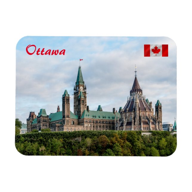 Ímã Parliament Hill em Ottawa (Horizontal)