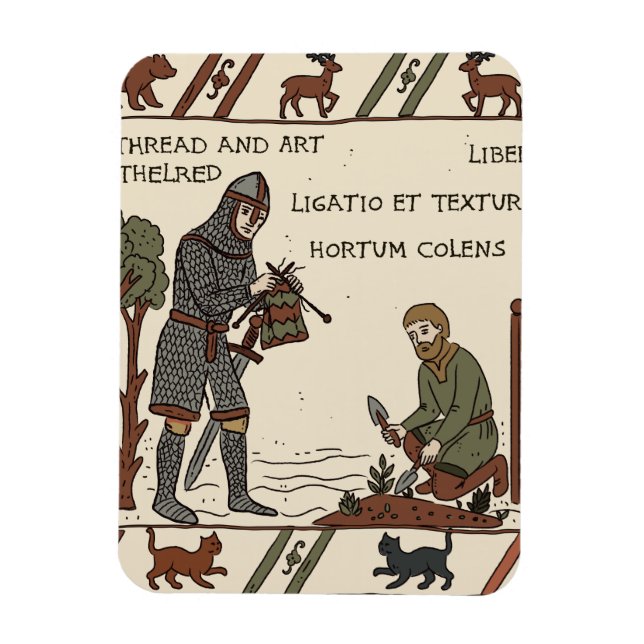 Ímã paródia da tapeçaria de bayeux (Vertical)