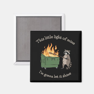 Imã Paródia Divertida de Guaxinim de Saúde Mental Fogo