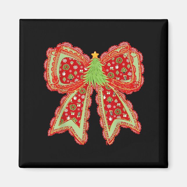 Imã Parppy Xmas Coquette Lace Feliz Bright Natal (Frente)