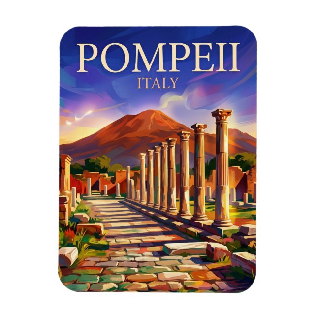 Ímã Parque Arqueológico de Pompeia Itália (Vertical)