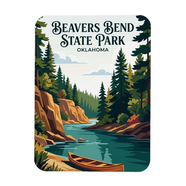 Ímã Parque Estadual Beavers Bend EUA (Vertical)