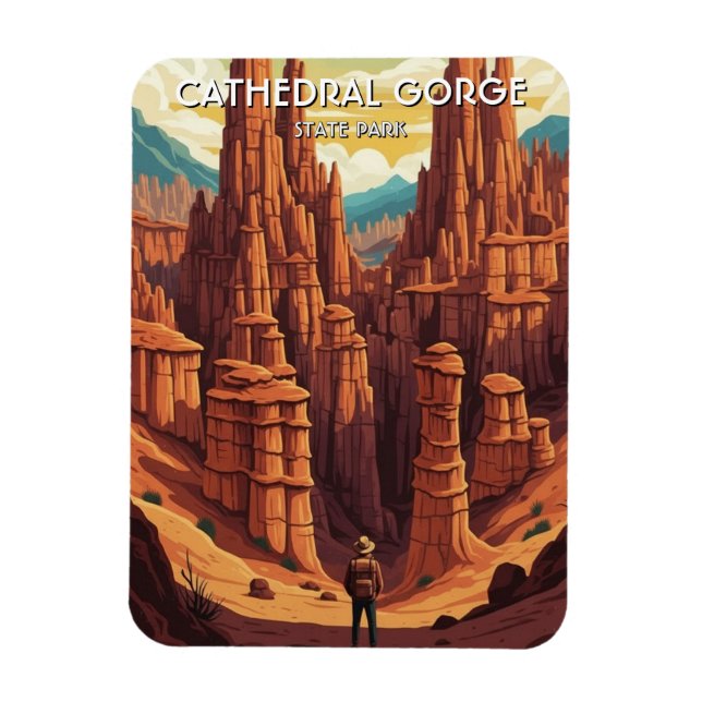 Ímã Parque Estadual Cathedral Gorge Nevada Viagem (Vertical)