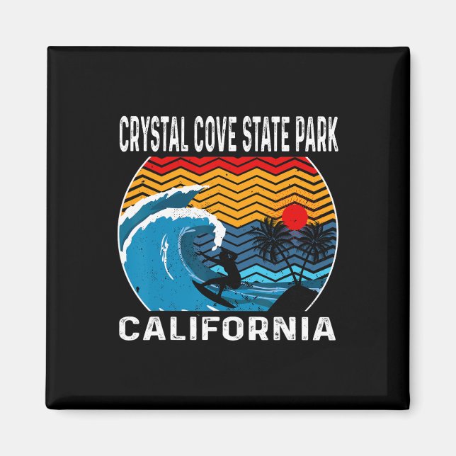 Imã Parque Estadual Crystal Cove Califórnia Surfboard  (Frente)