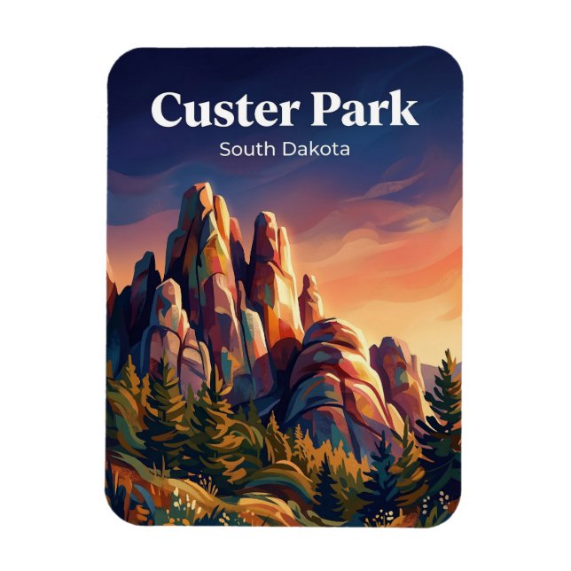 Ímã Parque Estadual de Custer Dakota do Sul (Vertical)