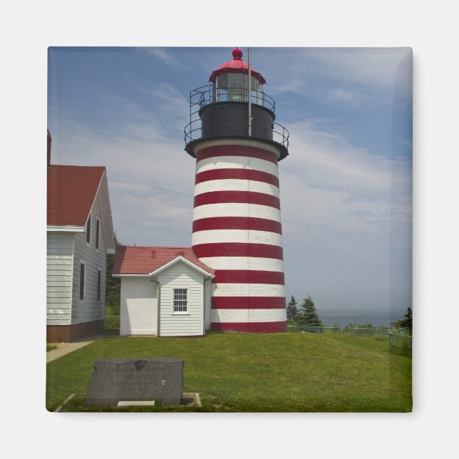 Imã Parque Estadual do Farol West Quoddy Head é o (Frente)