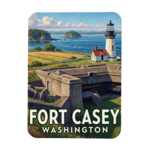 Ímã Parque Estadual Fort Casey — Washington