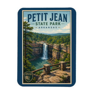 Ímã Parque Estadual Petit Jean Arkansas Ilustração Via