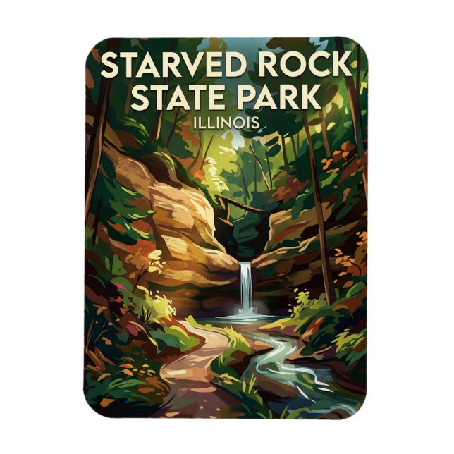 Ímã Parque Estadual Starved Rock EUA (Vertical)