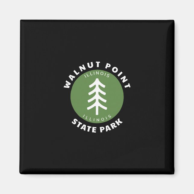 Imã Parque Estadual Walnut Point Illinois Il Floresta  (Frente)