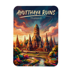 Ímã Parque Histórico de Ayutthaya Tailândia