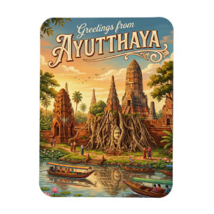 Ímã Parque Histórico de Ayutthaya Tailândia