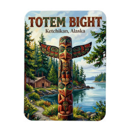 Ímã Parque Histórico Estadual Totem Bight Cartão Posta