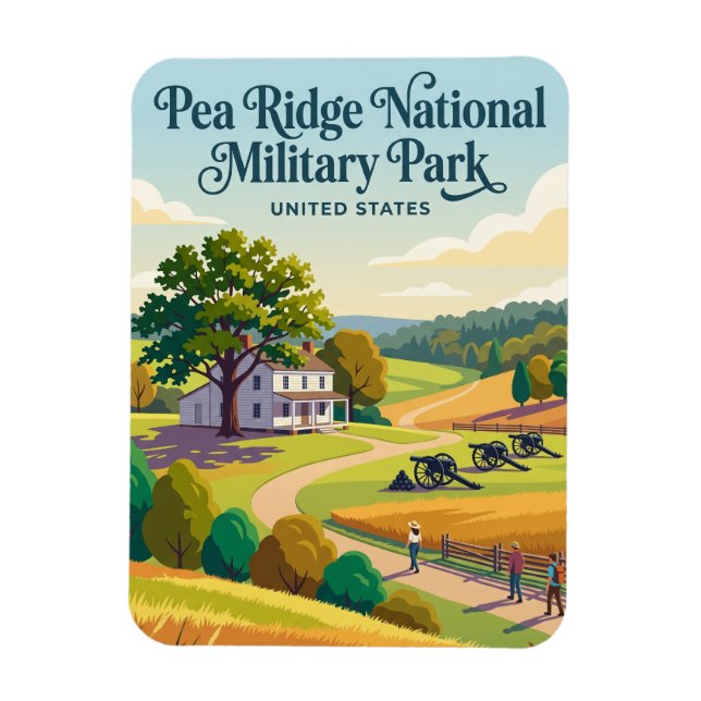 Ímã Parque Militar Nacional Pea Ridge Arkansas (Vertical)