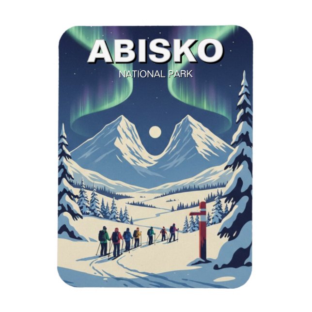 Ímã Parque Nacional Abisko Viagem Suécia (Vertical)