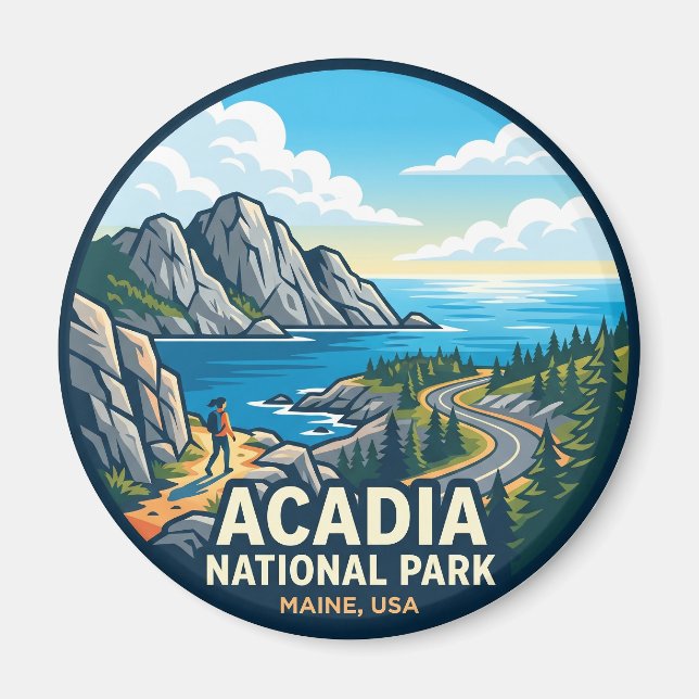 Imã Parque Nacional Acadia EUA (Frente)