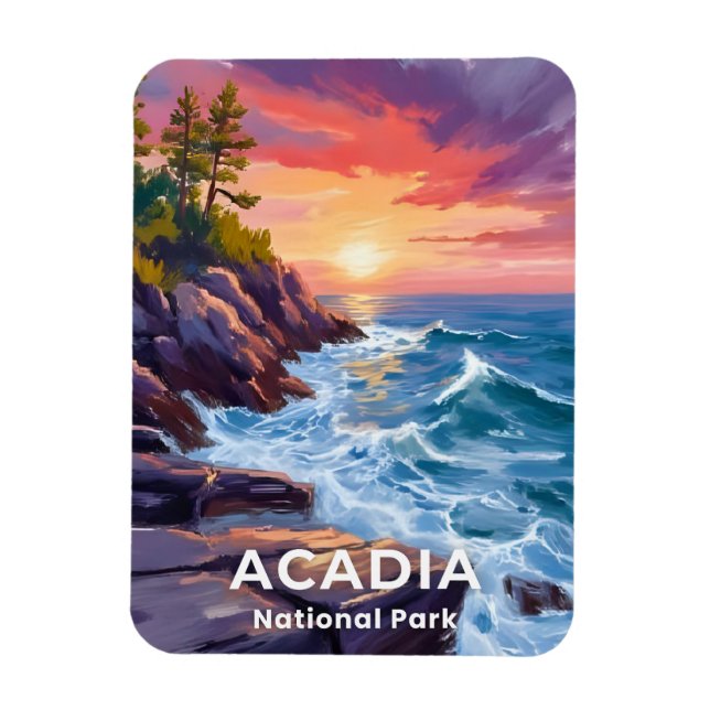 Ímã Parque Nacional Acadia | Otter Cliffs Viagens no M (Vertical)
